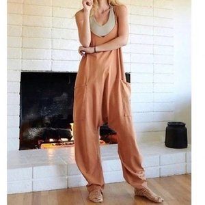 Free People Tan Jumpsuit